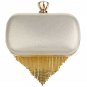 Luxury Bridal Evening Golden Clutch Vintage Pearl Rhinestone Tassel Shoulder Bag