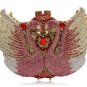 Luxury Wedding Golden Swan Evening Clutch Full Crystals Bridal Clutch Bags Lovers Swan Clutches