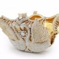 Luxury Wedding Golden Swan Evening Clutch Full Crystals Bridal Clutch Bags Lovers Swan Clutches