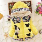 Yellow Winter Coats for Toddler Girls 3t Girls Parka with Hood Polka Dots Yellow Jackets