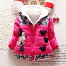 Minnie Mouse Winter Coats for Toddler Girls 2t Girls Parka with Hood Polka Dots Pink Jackets