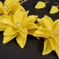 Yellow Bib Necklace Statement Floral Summer Necklace Floral Fashion Necklace Acrylic Material