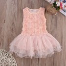 SALE! Infant Pink Dress for Girls Tutu Dress Rosette Summer Dresses Cute Pink Dress
