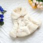 Rsslyn Large Collared Coats for Baby Girls Winter Jackets for Girls 12-24 Months Ivory Peach Color