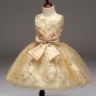 Golden Dress for Toddler Girls Formal Wear Wedding Ballgown Dress Flower Girls