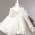 Rsslyn 6-9 Months White Dress READY TO SHIP Christening Dress with FREE BOW HEADBAND