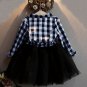 SALE Navy Blue Dress for 12 Months FREE headband Navy Blue Girls Dress