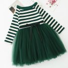 Rsslyn Green Christmas Dress for Girls Fluffier Tutu Stretchy Dress Striped Baby Tutu Dress