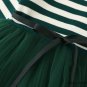 Rsslyn Green Christmas Dress for Girls Fluffier Tutu Stretchy Dress Striped Baby Tutu Dress