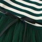 Rsslyn Green Christmas Dress for Girls Fluffier Tutu Stretchy Dress Striped Baby Tutu Dress