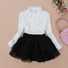 Rsslyn Vintage White Blouses for Girls Blouses New Arrival White Tees Ruffled Mandarin Blouses