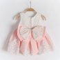 Rsslyn Luxury Baby Dress FREE Headband Double Big Bows Blue Dresses for Baby Girls