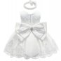 Rsslyn Luxury Baby Dress FREE Headband Double Big Bows Blue Dresses for Baby Girls