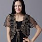 Plus Size Black Cardigan Elegant Embroidery Laced READY FOR SHIPPING Black Shrug