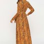 SALE Snake Pattern Dress Yellow Dress Matching Golden Snake Earrings
