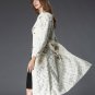 Rsslyn Lacy Off White Trench Coats Patchwork Ready for Shipping White Coats