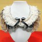 Ivory Color Renaissance Collar Shaggy Necklaces for Women Fringe Lacy Collars