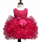 Hotpink Dress 9-12 Months Baby Dress Hot Pink Formal Wear for Girls Rsslyn Boutique Tiered Tutus