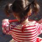 Rsslyn Girls Red Dresses Christmas Day Striped Candy Canes Golden Collared Red Dress