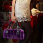 Purple Tote Messenger Work Purse Soft Velvet Vogue Luscious Evening Bags Clutch RSS Boutique