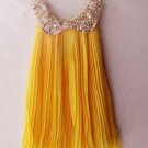 SALE Bright Yellow Dress 2t Little Girls Tutu Dress Princess Dress 2345 Golden Collared Baby Dresses