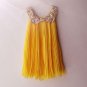 SALE Bright Yellow Dress 2t Little Girls Tutu Dress Princess Dress 2345 Golden Collared Baby Dresses