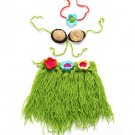 SALE Props 3pcs/set Green Dancing Hawaiian Hulas Newborn Props Photography Accessories