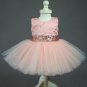 Rsslyn SALE Cradle Baby Pink Dresses Christening Dresses with Big Bow Soft Pink Peach Dress