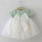 Big Bow Baby Dress 1-3 Months Mintgreen Dress Short Sleeves Cuteness Baby Dress Props