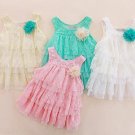 SALE Mintgreen Infant Girls Dress Shaggy Embroidery Dresses Fashion Baby Dresses