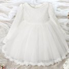 SALE 18-24mos White Christening Dress with Flower Girls Dresses READY TO SHIP Christmas Dress