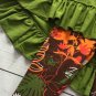 SALE 12-24Months Scarf Ruffled Asymmetrical Blouse Pretty Green Tees Fall Thanksgiving Outfit Props