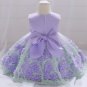FREE SHIPPING 3-6 Months Lavander Tutu Dress 3D Floral Patchworks Newborn Girls Formal Dress