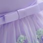 FREE SHIPPING 3-6 Months Lavander Tutu Dress 3D Floral Patchworks Newborn Girls Formal Dress