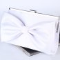 Rsslyn Solid Bridal Bags Large Clutch with Large Bow On Hand Luxury Wedding Clutch for Women