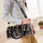 Hand Carry Airport Gray Bags Faux Rabbit Fur Bags Softer Gray Velvets FREE SHIPPING Tote Bags