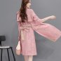 Split Both Sides Peach Pink Trench Coats with FREE Scarf FREE SHIPPING Pink Dress Coats for Women