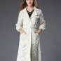 Lacy Off White Trench Coats for Women Patchwork Ready for Shipping White Coats