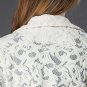 Lacy Off White Trench Coats for Women Patchwork Ready for Shipping White Coats