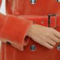 Rsslyn Wool Orange Trench Coats FREE SHIPPING Overcoats for Women FREE Brooch
