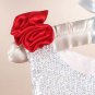 SALE Red Dress Christmas Dress Sequined Silver Dress Pageant Dress Girls Party Dress