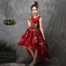 Printed Cherry Blossom Flowers Red Dress for 3t Girls Christmas Dress READY TO SHIP from the USA