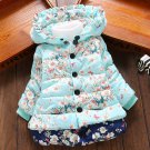 MUST GO Floral Parkas for 12-24mos Printed Blue Jackets for Infant Girls READY TO SHIP FROM USA