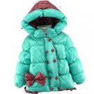 Rsslyn Turquoise Blue Winter Jackets for a Child Hooded Parka for Baby Girls Winter Coats