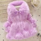 18 Months Purple Winter Coats for Girls Lavander Ready for Shipping Fluff Baby Winter Clothes
