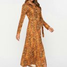 Yellow Collared Snake Dress FREE Earrings Yellow Maxi Dress Matching Golden Snake Earrings
