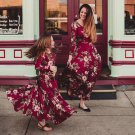 Rsslyn 2pcs/SET Mother and Daughter Dress Red Maxi Dresses