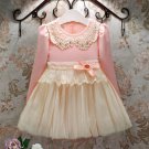 SALE Spring Dresses for Girls Soft Pink Tutu Dress Girls Dress with Pearl Collar Pink Dresses