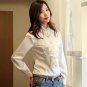 Pretty Silver Blouses for Women Ruffled Gray Tops for Women is READY TO SHIP Long Sleeves