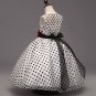 3t White Dress for Girls Printed Polka Dot FREE Headband Flower Girls Tutu Dress White Church Outfit